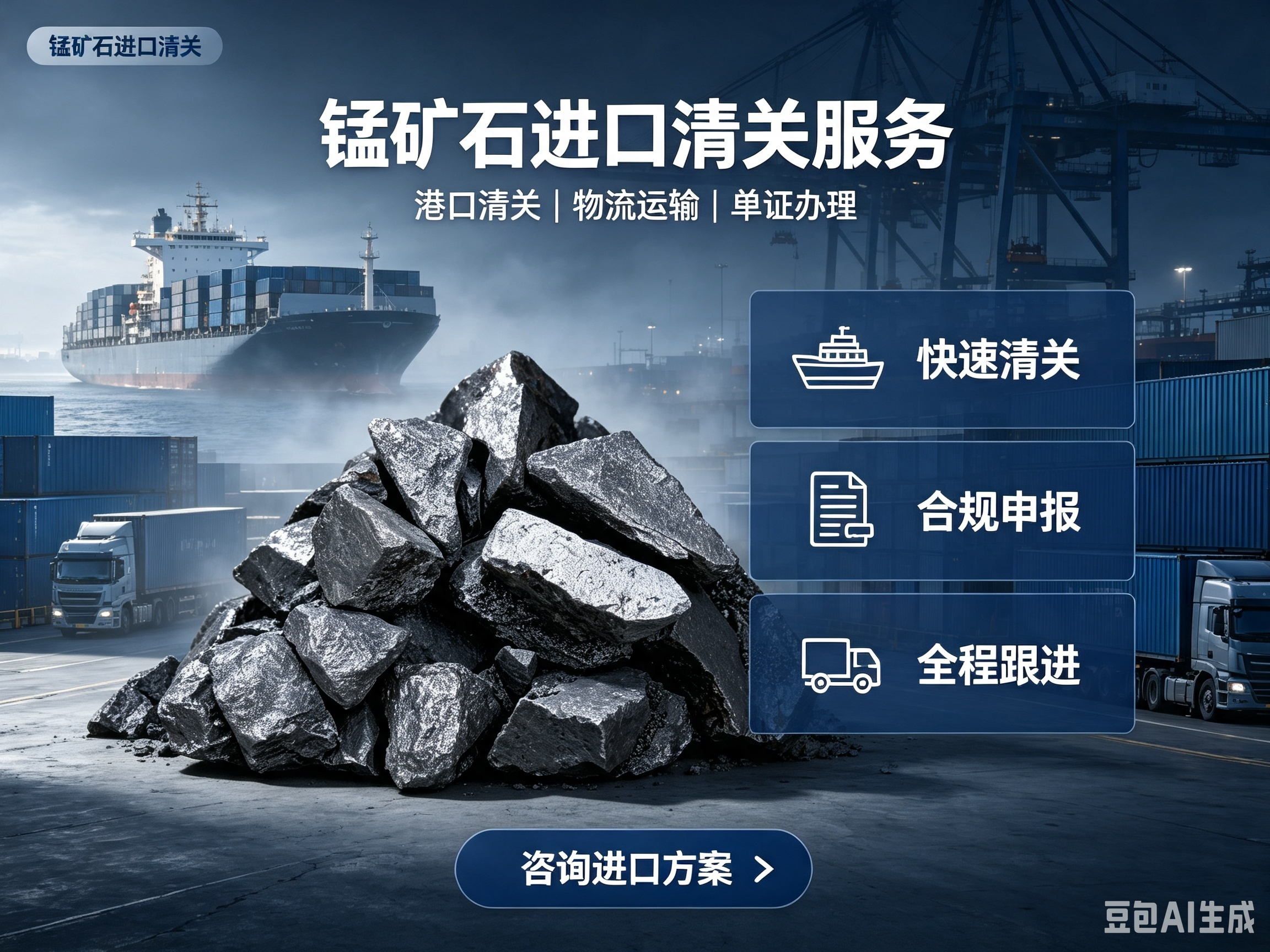 锰矿进口通关的隐性成本，天津赤马用“前置风控”为您兜底